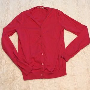 UNI QLO Pink Long Sleeve Cardigan